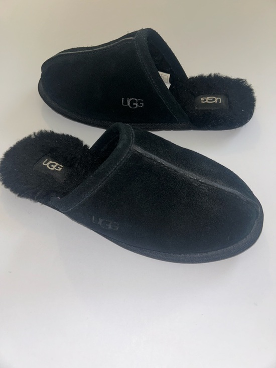 UGG Shoes - UGG Pearle Black Suede Shearling Mule Women’s Slippers